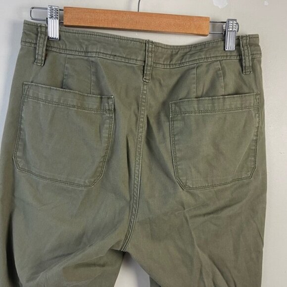 J Crew Mercantile army green slim fit utility cargo pants mid-rise size 6 - Picture 4 of 10